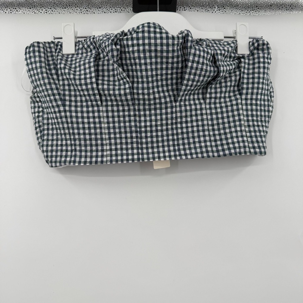 Maeve gingham bustier top large